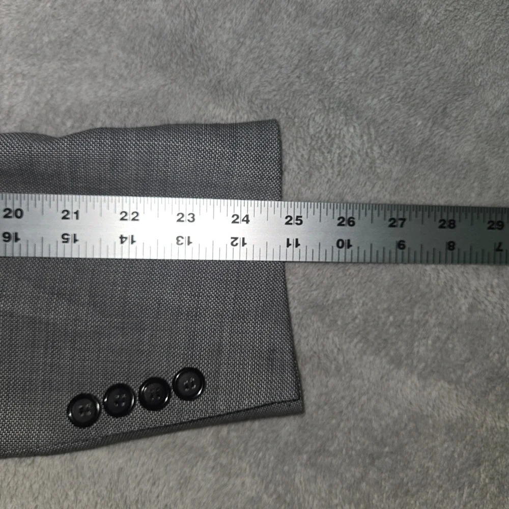 Canali Impeccabile Grey Wool Blazer Sport Coat Mens 58 R IT 48 R Made in Italy - Picture 8 of 12
